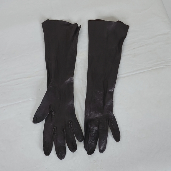 Lot of 2 Vintage Genuine Leather Ladies Gloves - Picture 3 of 16